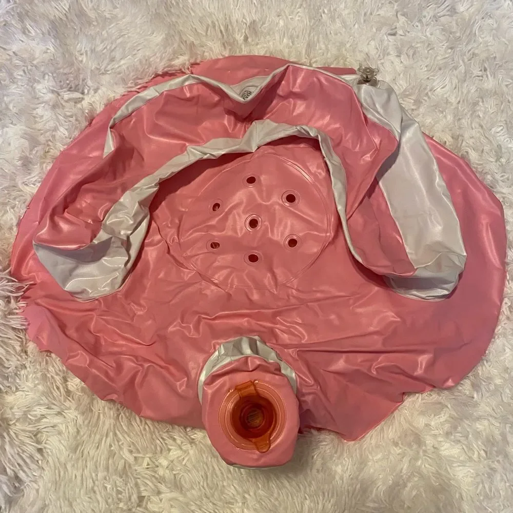 Inflatable Pink & White Baby Bath Seat